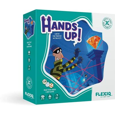 Asmodée FlexiQ Dadi & Carte Gioco da Tavolo 'Hands Up!' - Gioco da Tavolo Asmodée FlexiQ Dadi & Carte Gioco da Tavolo 'Hands Up!' - Gioco da Tavolo