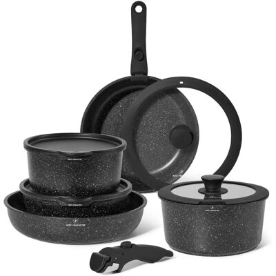 Just Perfecto JL-998 Kochgeschirr-Set - Induktion, Schwarz Just Perfecto JL-998 Kochgeschirr-Set - Induktion, Schwarz