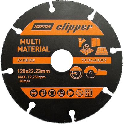 Norton Clipper Diamantklinge 125x22.23mm Multifunktionell - Schneidet Verschiedene Materialien Norton Clipper Diamantklinge 125x22.23mm Multifunktionell - Schneidet Verschiedene Materialien