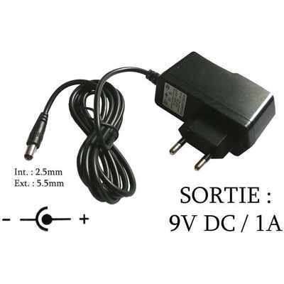 Kalea-Informatique Alimentatore - 9V 1A - Sostituzione per 9V 0,25A 0,5A 0,75A 1A Kalea-Informatique Alimentatore - 9V 1A - Sostituzione per 9V 0,25A 0,5A 0,75A 1A