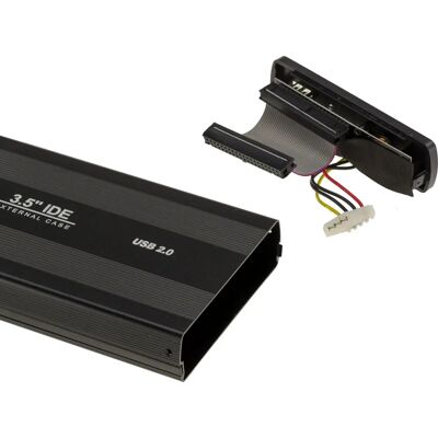 Kalea-Informatique aluminiumhölje för 3,5" SATA HDD USB 2.0 - Svart / Grå Kalea-Informatique aluminiumhölje för 3,5" SATA HDD USB 2.0 - Svart / Grå