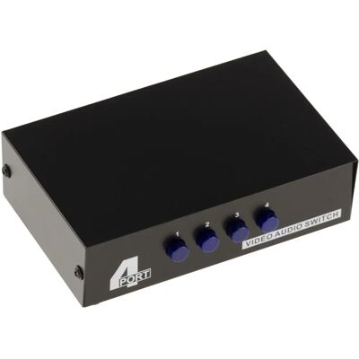 Kalea Informatique Switch AUDIO Stéréo + Vidéo Composite - 4 ports - Commutateur audio et vidéo - Publicité Kalea Informatique Switch AUDIO Stéréo + Vidéo Composite - 4 ports - Commutateur audio et vidéo - Publicité