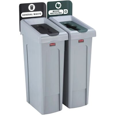 Rubbermaid Commercial Products Modelo 2129601 - Cubo de basura verde Rubbermaid Commercial Products Modelo 2129601 - Cubo de basura verde