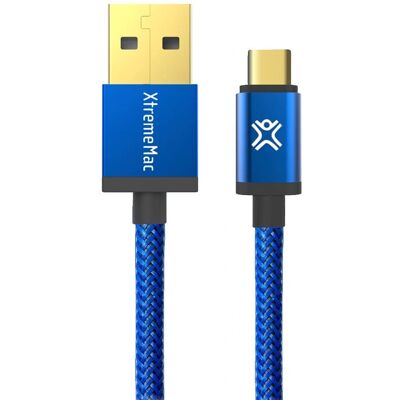 XtremeMac USB-C zu USB-A 0,15m Kabel - Blau XtremeMac USB-C zu USB-A 0,15m Kabel - Blau