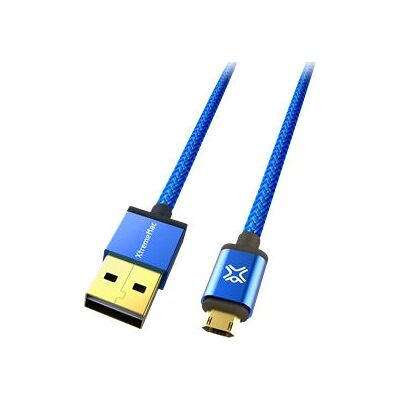 XtremeMac MicroUSB Reversibler Kabel - USB 2.0, 1 m, Blau XtremeMac MicroUSB Reversibler Kabel - USB 2.0, 1 m, Blau