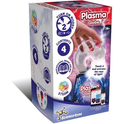 Globo al plasma Science4You - Gioco scientifico educativo - 8+ - Interazione luce e suono Globo al plasma Science4You - Gioco scientifico educativo - 8+ - Interazione luce e suono