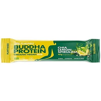 Barra de Proteína Vegana Orgánica Buddha con Chía, Limón y Espirulina - Barrita de 47g Barra de Proteína Vegana Orgánica Buddha con Chía, Limón y Espirulina - Barrita de 47g