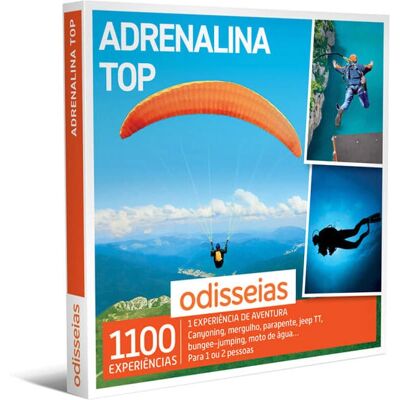Odisseias - Adrenalina Top - Experiência de aventura - Cartão-presente Odisseias - Adrenalina Top - Experiência de aventura - Cartão-presente