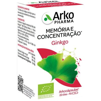 Arkopharma Cápsulas de Ginkgo - Suplementos Arkopharma Cápsulas de Ginkgo - Suplementos