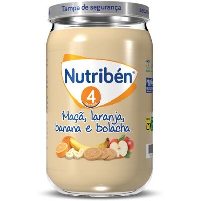 Nutriben Boiao Apple Orange Banana Biscuit Jar - Baby Food Jar Nutriben Boiao Apple Orange Banana Biscuit Jar - Baby Food Jar