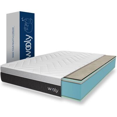 Wooly Level XL 140x190 cm - 30 cm - Ferme - Matelas - Publicité Wooly Level XL 140x190 cm - 30 cm - Ferme - Matelas - Publicité