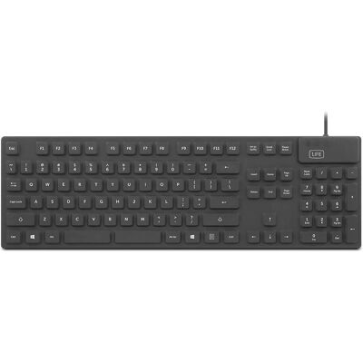 1Life - kb:cleanboard - Silicone Preto - Teclado 1Life - kb:cleanboard - Silicone Preto - Teclado