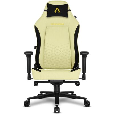 Chaise de Jeu Alpha Gamer ALEGRA - Support Lombaire Réglable - 150kg - Publicité Chaise de Jeu Alpha Gamer ALEGRA - Support Lombaire Réglable - 150kg - Publicité