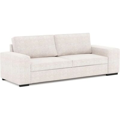 Canapé-Lit Avery Beige avec 2 Poufs - 3 Places - Publicité Canapé-Lit Avery Beige avec 2 Poufs - 3 Places - Publicité