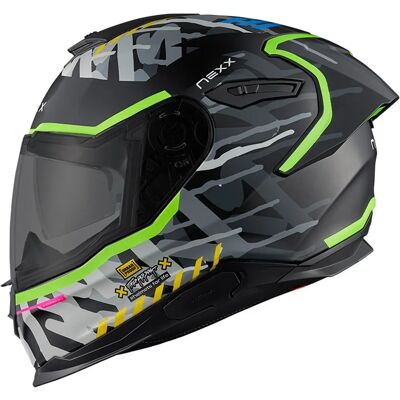 Nexx Y.100R Urbangram Schwarz 2XL Integralhelm Nexx Y.100R Urbangram Schwarz 2XL Integralhelm