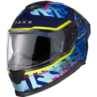 Casco Integral Nexx Y.100R Urbangram Indigo Azul - Casco de Moto Casco Integral Nexx Y.100R Urbangram Indigo Azul - Casco de Moto