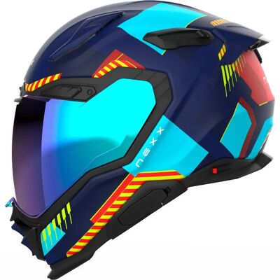 Nexx X.WST3 Fluence Azul-Rojo - Casco de motocicleta Nexx X.WST3 Fluence Azul-Rojo - Casco de motocicleta