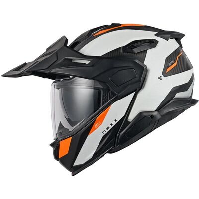 Casque modulable NEXX X.Lifecountry - Aventure, Fibre de carbone, Blanc/Orange, M - Publicité Casque modulable NEXX X.Lifecountry - Aventure, Fibre de carbone, Blanc/Orange, M - Publicité