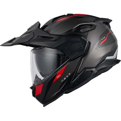 Casque modulable Nexx X.Lifecountry - Aventure, Carbone, Écran solaire - Publicité Casque modulable Nexx X.Lifecountry - Aventure, Carbone, Écran solaire - Publicité