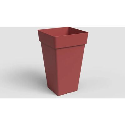 Pot de Fleurs Carré Haut Artevasi Capri - Rouge - Résistant aux chocs - Lignes élégantes - 30 L - Publicité Pot de Fleurs Carré Haut Artevasi Capri - Rouge - Résistant aux chocs - Lignes élégantes - 30 L - Publicité