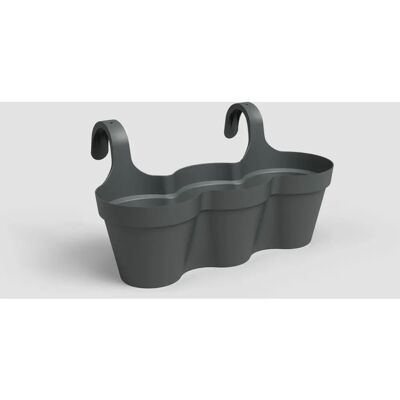 Artevasi Capri Balkon Dreifachtopf - Pflanzgefäß - Dunkelgrau - 30,5x54x28cm Artevasi Capri Balkon Dreifachtopf - Pflanzgefäß - Dunkelgrau - 30,5x54x28cm