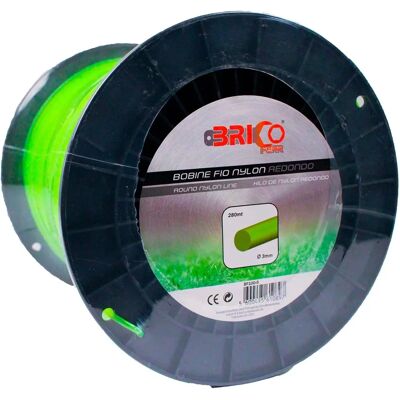 BRICOFERR BF100-5 Linia do nożyc - Okrągła, 3mm x 280m BRICOFERR BF100-5 Linia do nożyc - Okrągła, 3mm x 280m