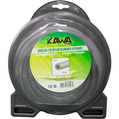 Kawapower - 3mm 50m - Alluminio - Tondo - Filo nylon per decespugliatore Kawapower - 3mm 50m - Alluminio - Tondo - Filo nylon per decespugliatore