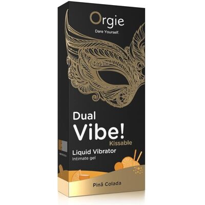 Gel Vibrador Kissable Dual Vibe! Pina Colada - Vibração e formigamento Gel Vibrador Kissable Dual Vibe! Pina Colada - Vibração e formigamento