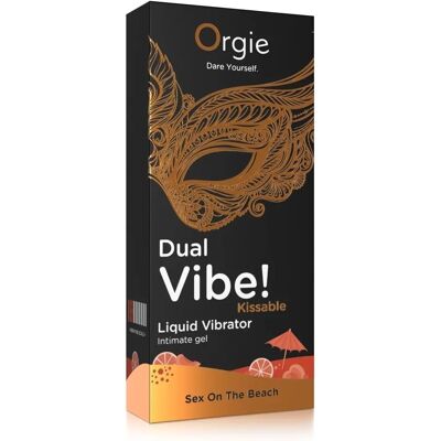 Orgie Dual Vibe! Kissable - Sex On The Beach - Lubrificante & Vibrador Orgie Dual Vibe! Kissable - Sex On The Beach - Lubrificante & Vibrador