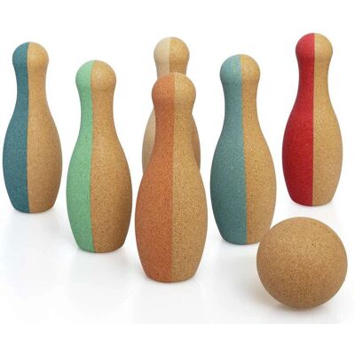 Korko Little Skittles Kork-Bowling-Set - Spielzeug für 18+ Monate Korko Little Skittles Kork-Bowling-Set - Spielzeug für 18+ Monate