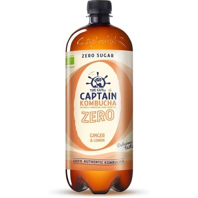 Captain Kombucha Limón-Jengibre Orgánico Zero Azúcar - 1L Captain Kombucha Limón-Jengibre Orgánico Zero Azúcar - 1L