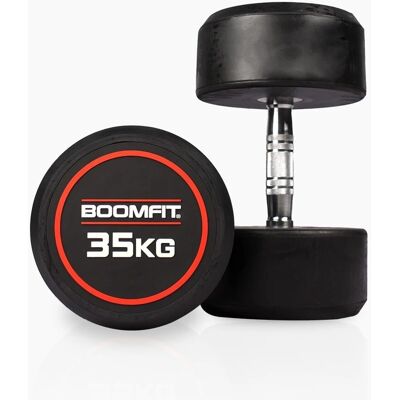 Ensemble d'haltères BOOMFIT - 35 Kg - Rouge - Publicité Ensemble d'haltères BOOMFIT - 35 Kg - Rouge - Publicité