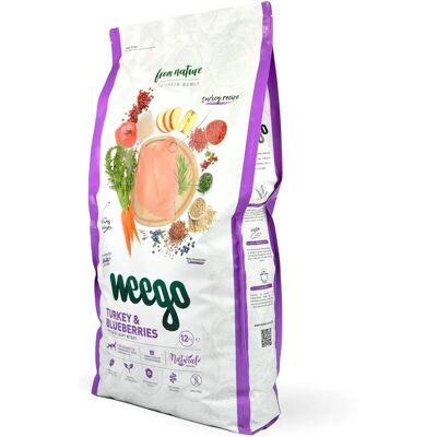 Weego Peru e Mirtilos Ração para Cães - Sem Cereais Weego Peru e Mirtilos Ração para Cães - Sem Cereais