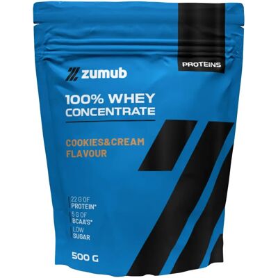 ZUMUB 100%Whey Concentrate - Cookies&Cream - Suplemento alimentar ZUMUB 100%Whey Concentrate - Cookies&Cream - Suplemento alimentar