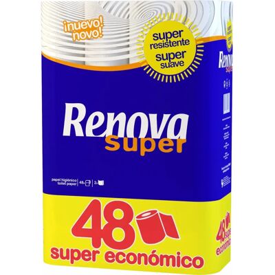 Renova Modelo 48 - Papel Higiénico 2 Capas - Rollo al por mayor Renova Modelo 48 - Papel Higiénico 2 Capas - Rollo al por mayor