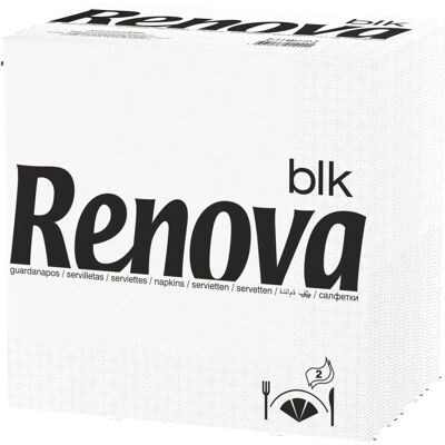 RENOVA Weiße Servietten - 75 Stück - Gewebeartige Premium-Texturservietten RENOVA Weiße Servietten - 75 Stück - Gewebeartige Premium-Texturservietten