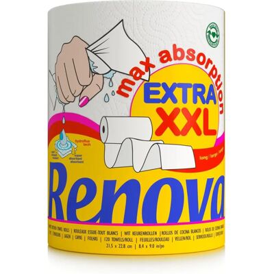 Papier de Cuisine XXL Renova - Absorption Max - Publicité Papier de Cuisine XXL Renova - Absorption Max - Publicité