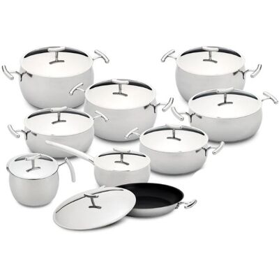 Conjunto de Cozinha e Talheres SILAMPOS Yumi - Aço Inoxidável - 9 + 24 Peças Conjunto de Cozinha e Talheres SILAMPOS Yumi - Aço Inoxidável - 9 + 24 Peças
