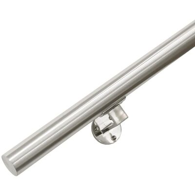 VIVOL Pasamanos de Acero Inoxidable Cepillado - 150cm - 2 soportes - Fácil de instalar VIVOL Pasamanos de Acero Inoxidable Cepillado - 150cm - 2 soportes - Fácil de instalar