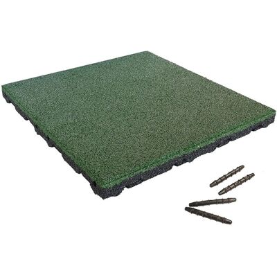 IVOL Dalle en Caoutchouc Vert 50x50cm 55mm Absorption des Chocs Antidérapante Facile à Couper - Publicité IVOL Dalle en Caoutchouc Vert 50x50cm 55mm Absorption des Chocs Antidérapante Facile à Couper - Publicité