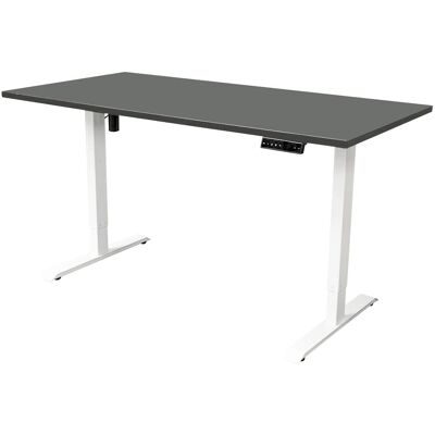 VIVOL Escritorio eléctrico ajustable - 140x80cm - Blanco / Antracita VIVOL Escritorio eléctrico ajustable - 140x80cm - Blanco / Antracita