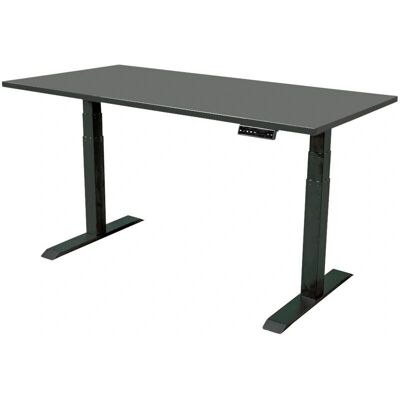 VIVOL Escritorio ajustable eléctrico - 140x80 cm - Doble motor - Negro / Antracita VIVOL Escritorio ajustable eléctrico - 140x80 cm - Doble motor - Negro / Antracita