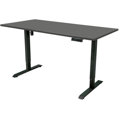 VIVOL Escritorio regulable eléctrico - 180x80 cm - Motor simple - Negro / Antracita - Escritorio VIVOL Escritorio regulable eléctrico - 180x80 cm - Motor simple - Negro / Antracita - Escritorio