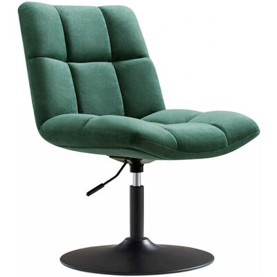 Sillón giratorio Lille de terciopelo verde - Silla de diseño Lille Sillón giratorio Lille de terciopelo verde - Silla de diseño Lille
