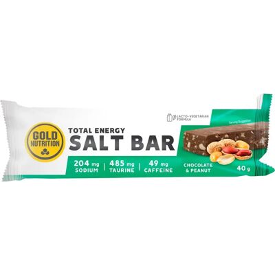 Gold Nutrition Endurance Salt Chocolat Cacahuète - Barre Énergétique - Publicité Gold Nutrition Endurance Salt Chocolat Cacahuète - Barre Énergétique - Publicité