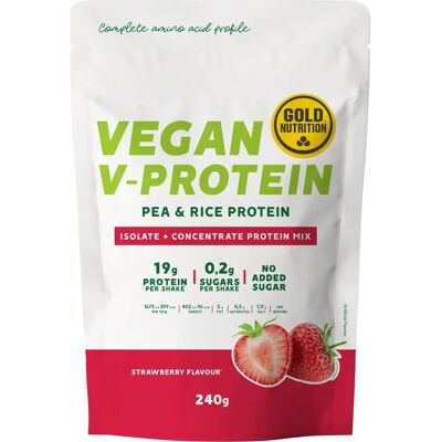 Gold Nutrition Proteina Vegana Fragola - Polvere di Proteina Vegana Gold Nutrition Proteina Vegana Fragola - Polvere di Proteina Vegana