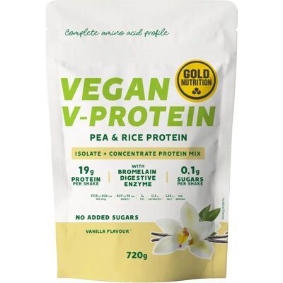 Gold Nutrition Proteine Vegane - Vaniglia 720 g Gold Nutrition Proteine Vegane - Vaniglia 720 g