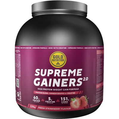 Gold Nutrition Supreme Gainers 2.0 Erdbeere - Proteinpulver Gold Nutrition Supreme Gainers 2.0 Erdbeere - Proteinpulver
