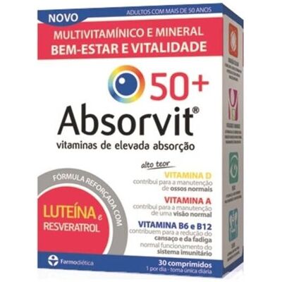 Absorvit 50+ - Suplemento - Apoia a saúde imunológica, protege a visão, fortalece os ossos Absorvit 50+ - Suplemento - Apoia a saúde imunológica, protege a visão, fortalece os ossos