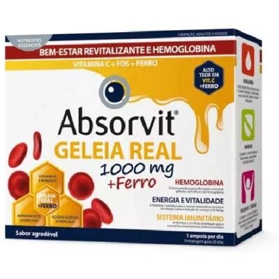 Absorvit Geléia Real 1000mg - Suplemento Alimentar Absorvit Geléia Real 1000mg - Suplemento Alimentar